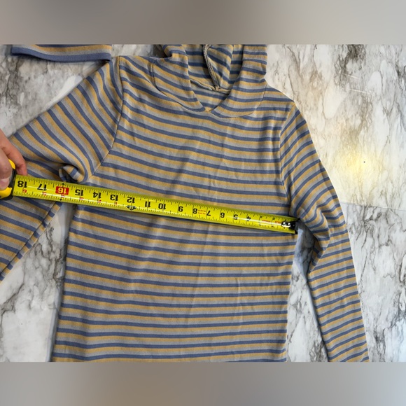 Set of hooded top and pants striped pajamas - Picture 4 of 11